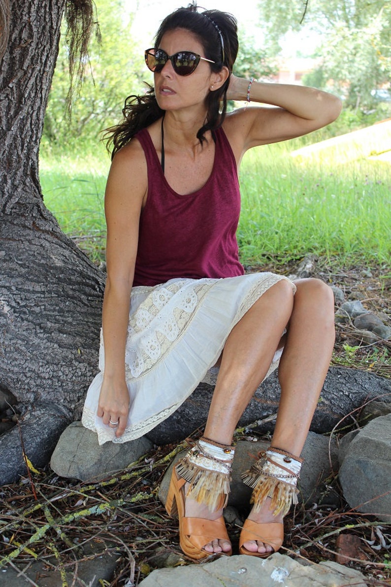 Boho Ankle Wrap Beach Sandals