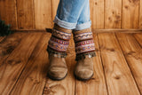 Boho Boot Covers With Embroidered Trimmings Cuffs