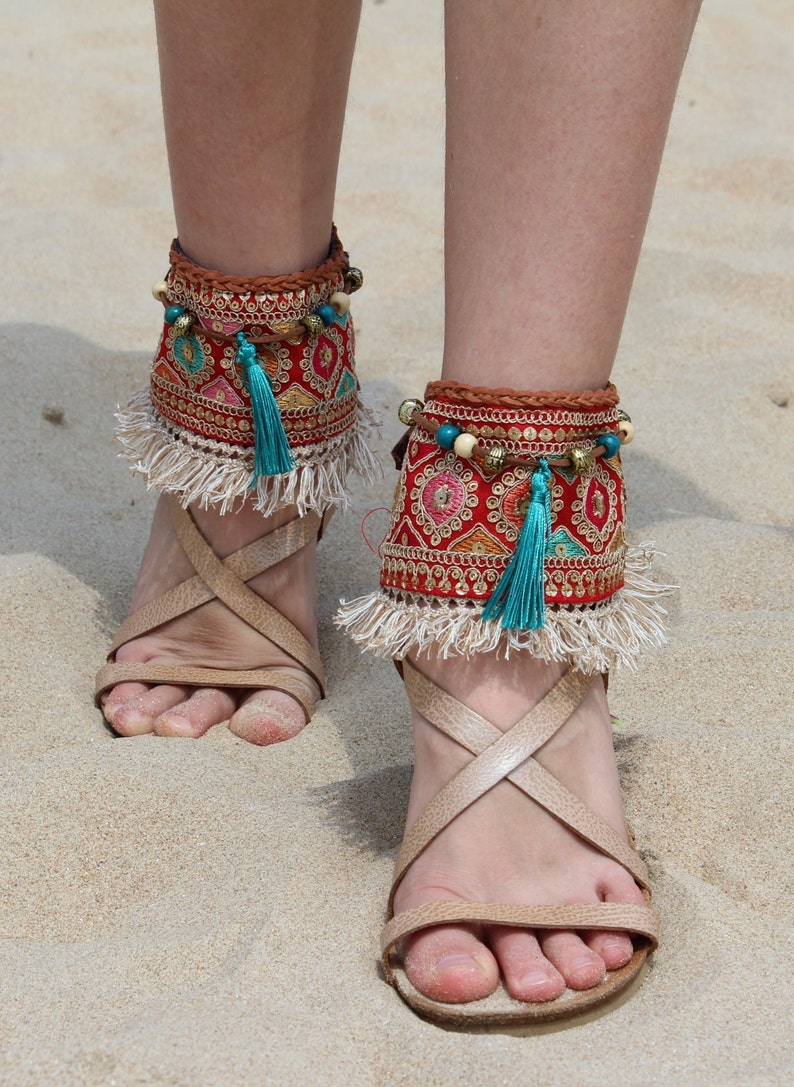 Boho Sandal Wrap Around Ankle Belts