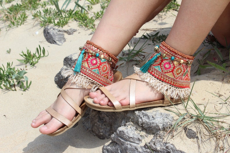 Boho Sandal Wrap Around Ankle Belts