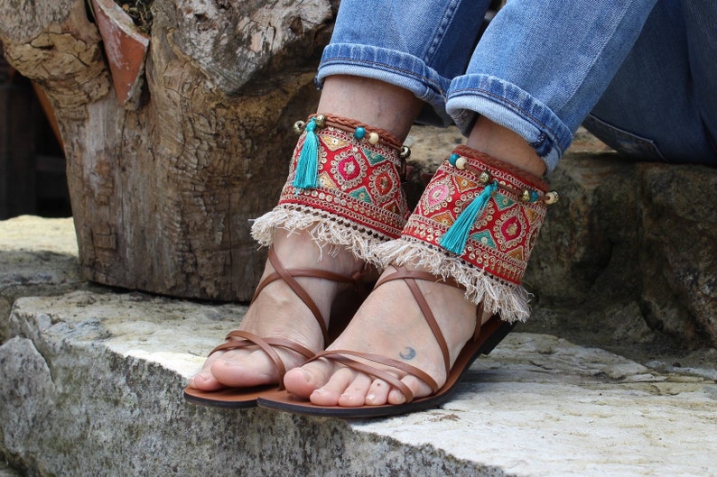 Boho Sandal Wrap Around Ankle Belts