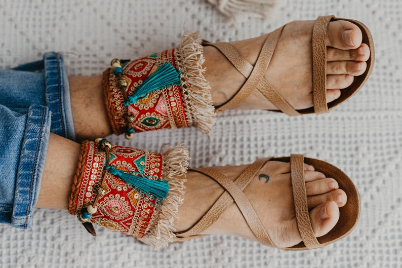 Boho Sandal Wrap Around Ankle Belts