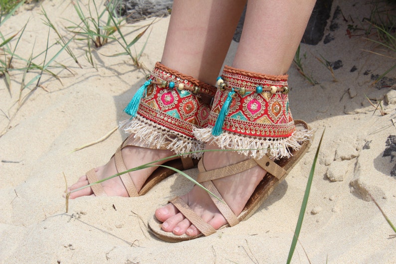 Boho Sandal Wrap Around Ankle Belts