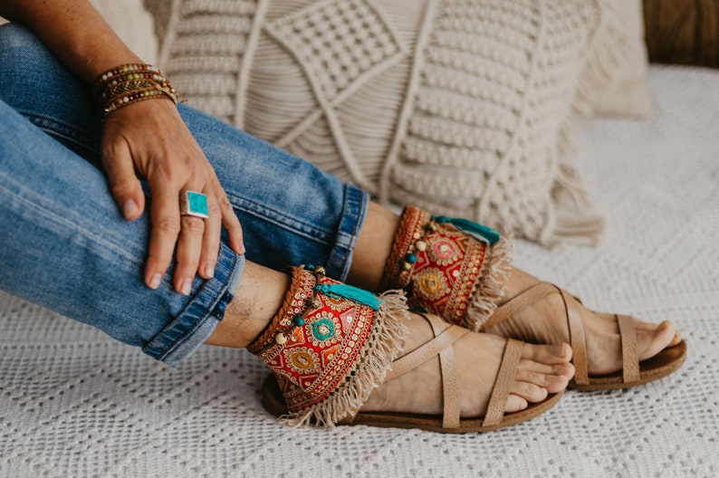 Boho Sandal Wrap Around Ankle Belts