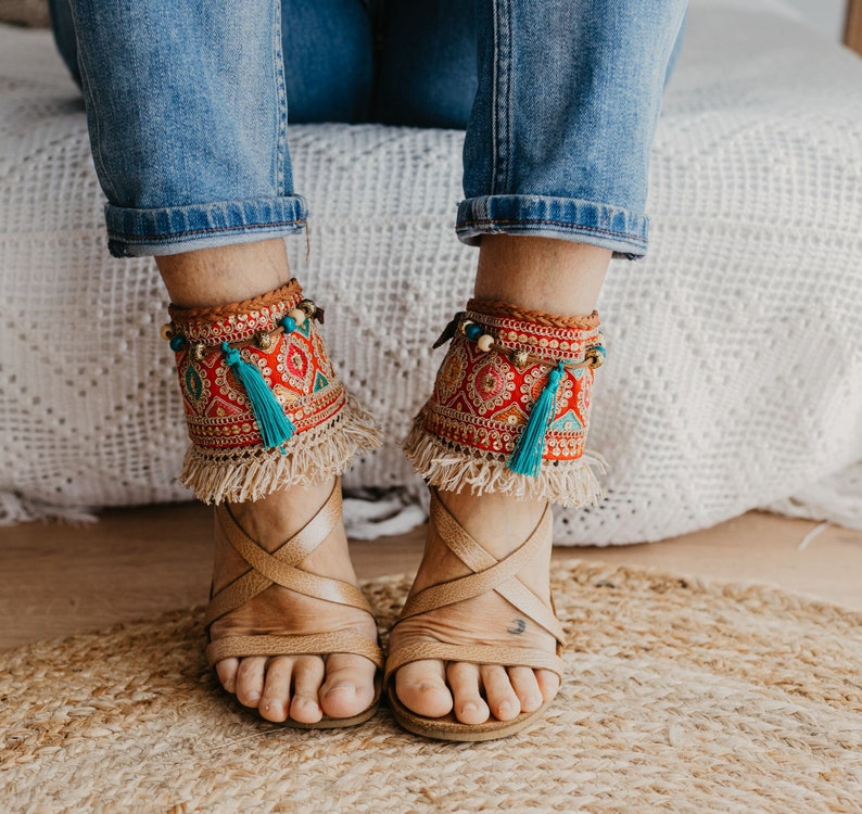 Boho Sandal Wrap Around Ankle Belts