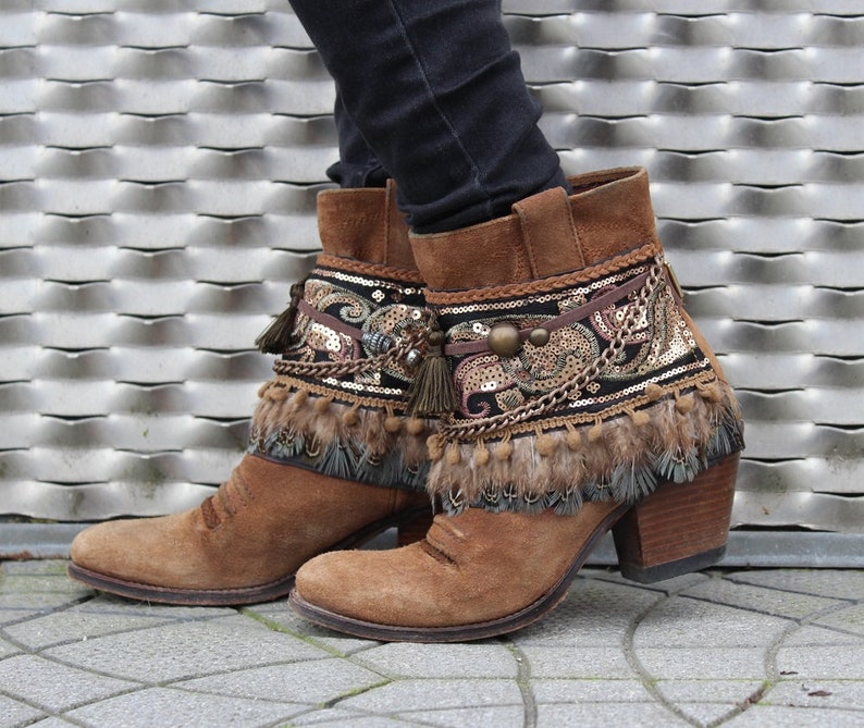 Boho Style Folk Boot Covers