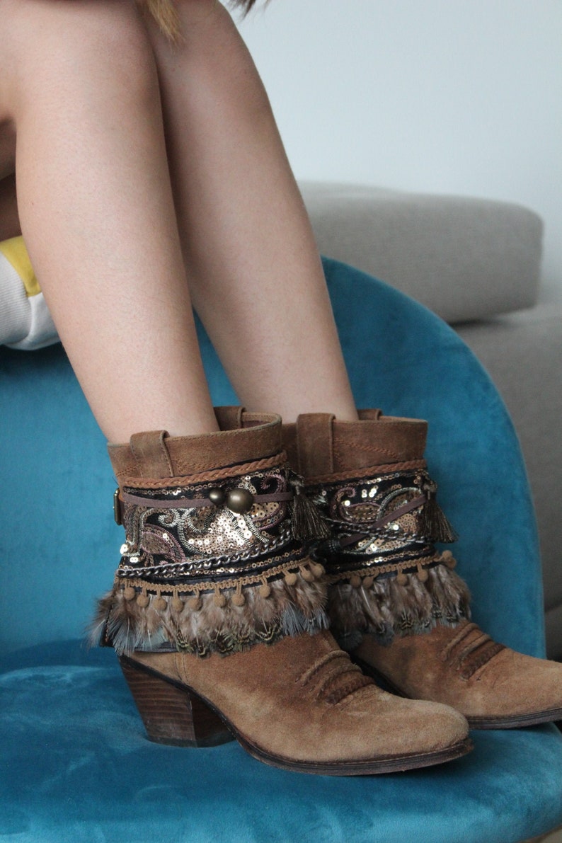 Boho Style Folk Boot Covers