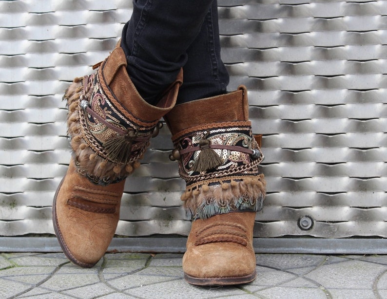 Boho Style Folk Boot Covers