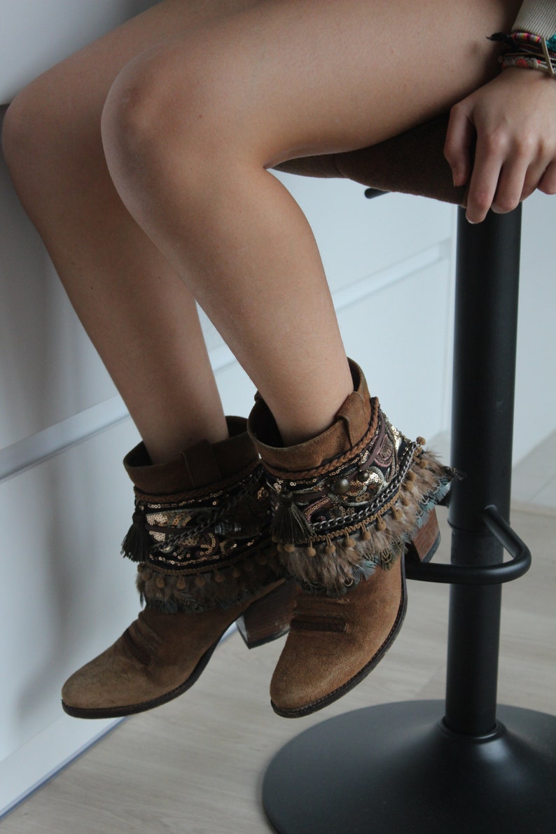 Boho Style Folk Boot Covers