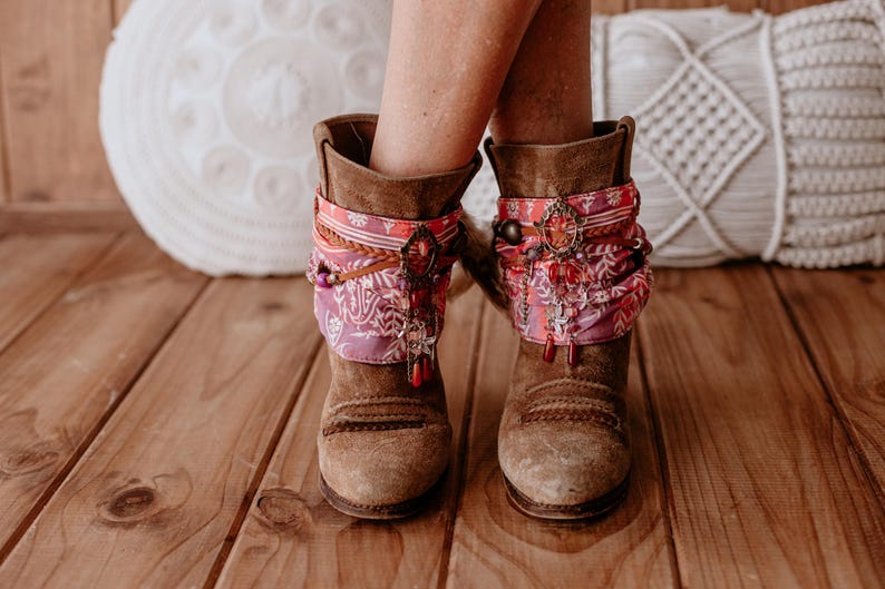 Boho Tribal Ankle Boot Covers