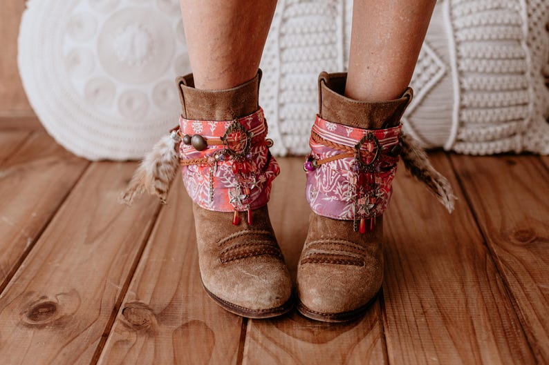 Boho Tribal Ankle Boot Covers