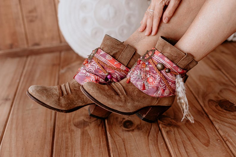 Boho Tribal Ankle Boot Covers