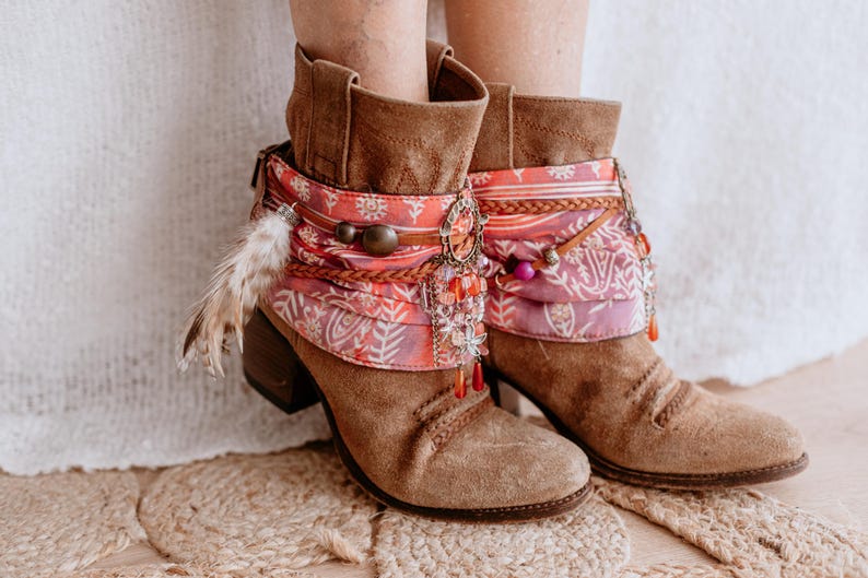 Boho Tribal Ankle Boot Covers