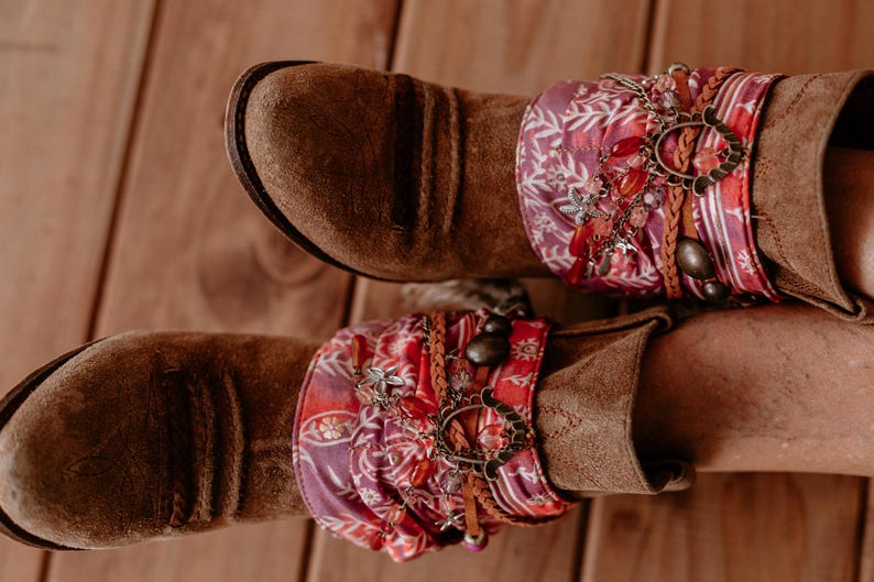 Boho Tribal Ankle Boot Covers