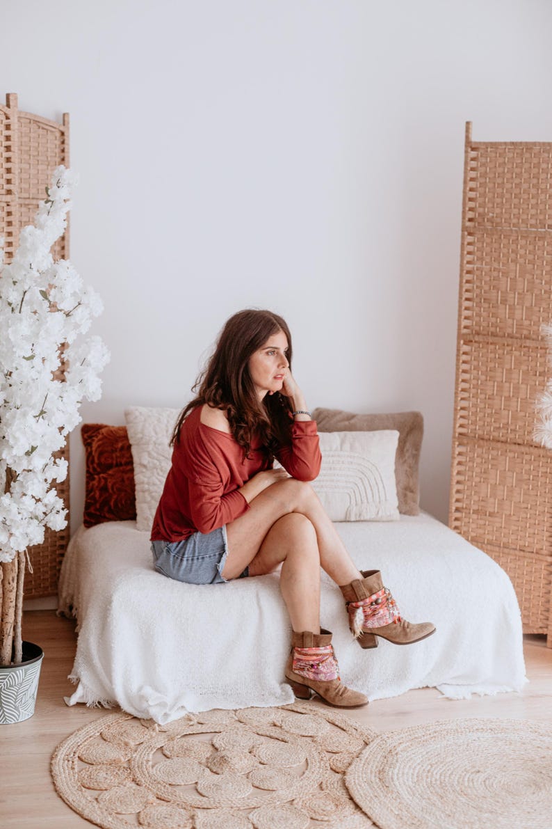 Boho Tribal Ankle Boot Covers