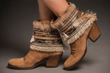 Ethnic Style Tribal Pattern Boot Cuffs Covers