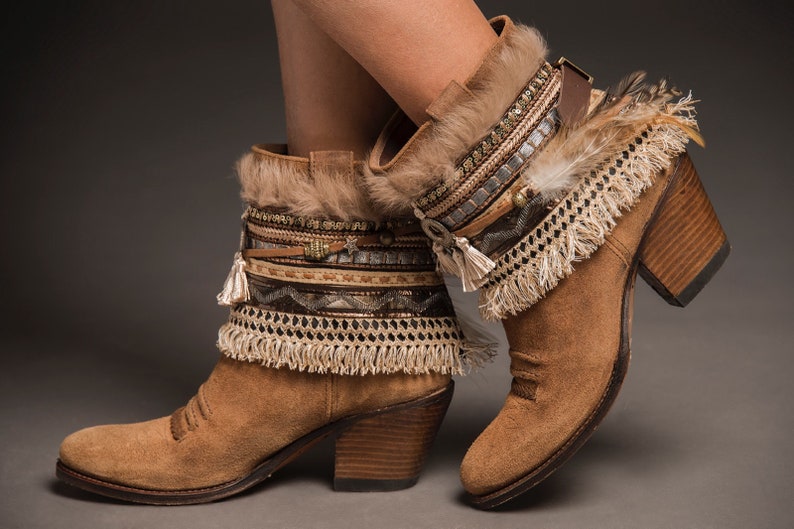 Ethnic Style Tribal Pattern Boot Cuffs Covers