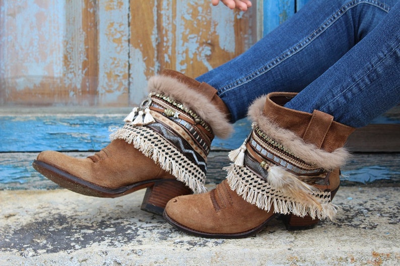 Ethnic Style Tribal Pattern Boot Cuffs Covers