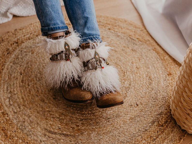 Faux Fur Ankle Boot Wrap Cuffs