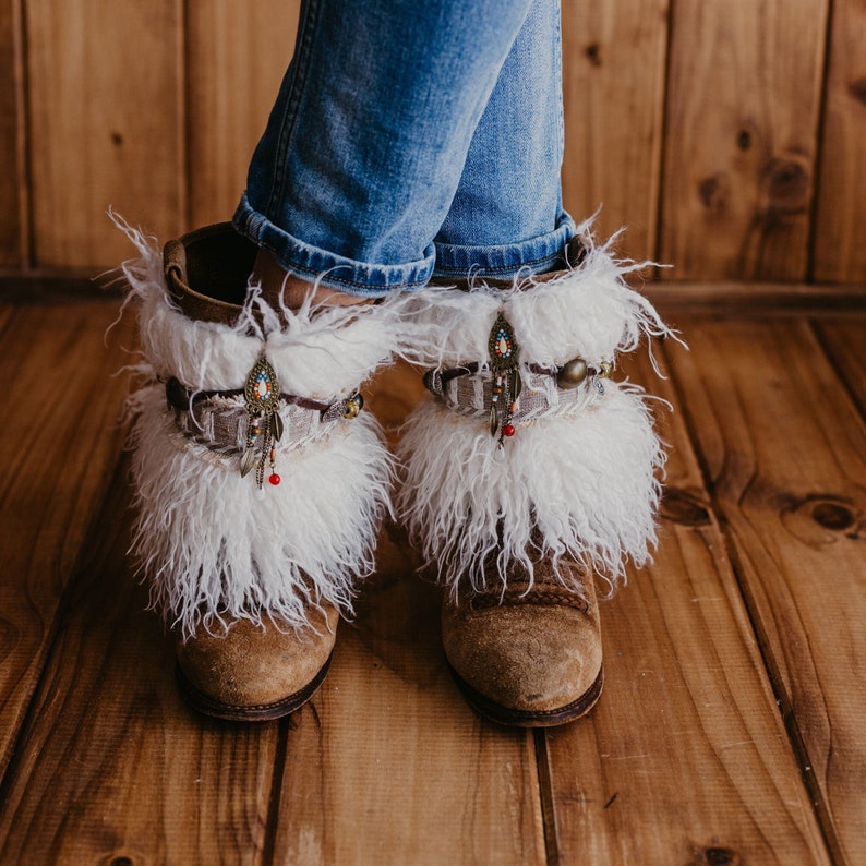 Faux Fur Ankle Boot Wrap Cuffs