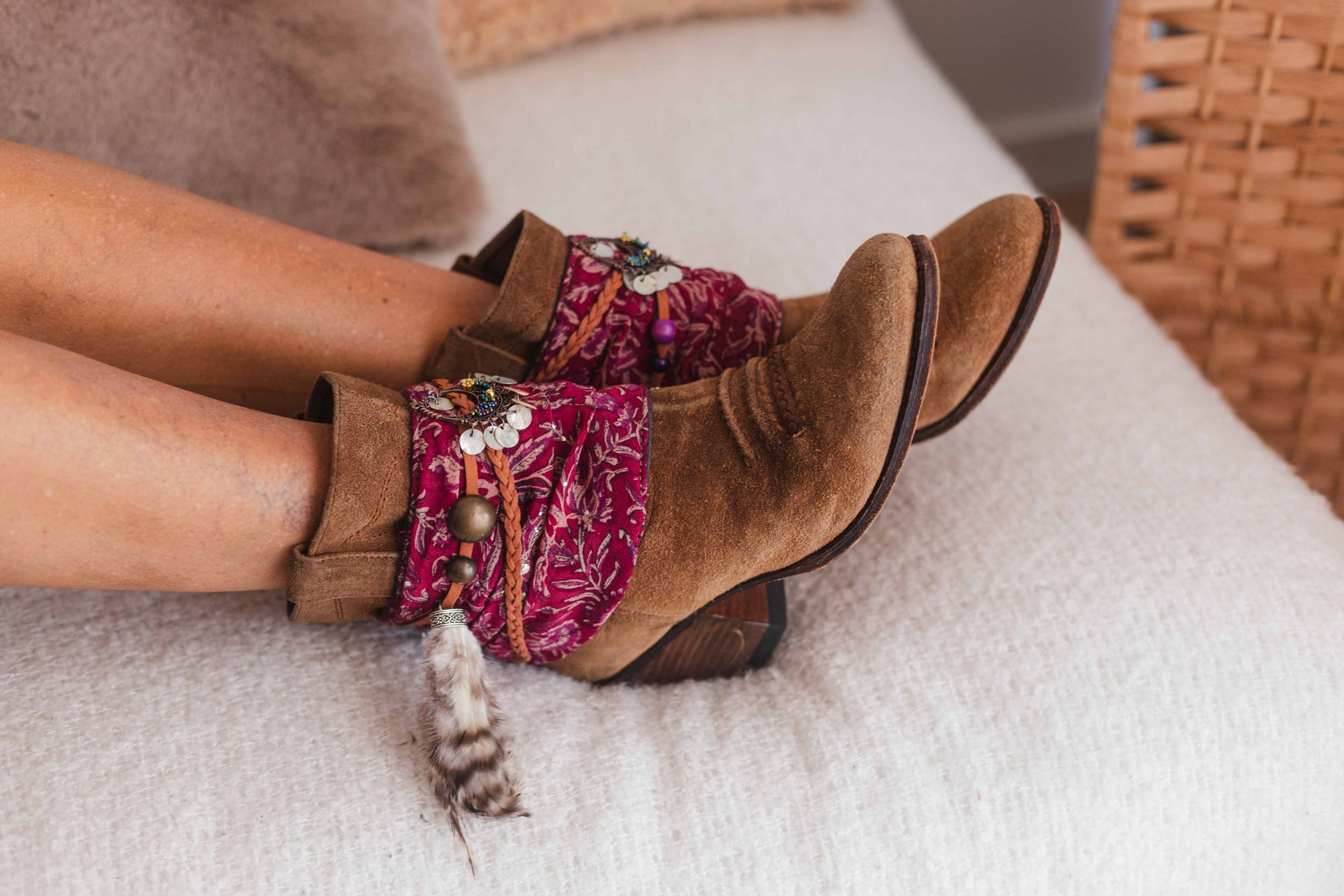 Floral Silk Scarf Perfect Boot