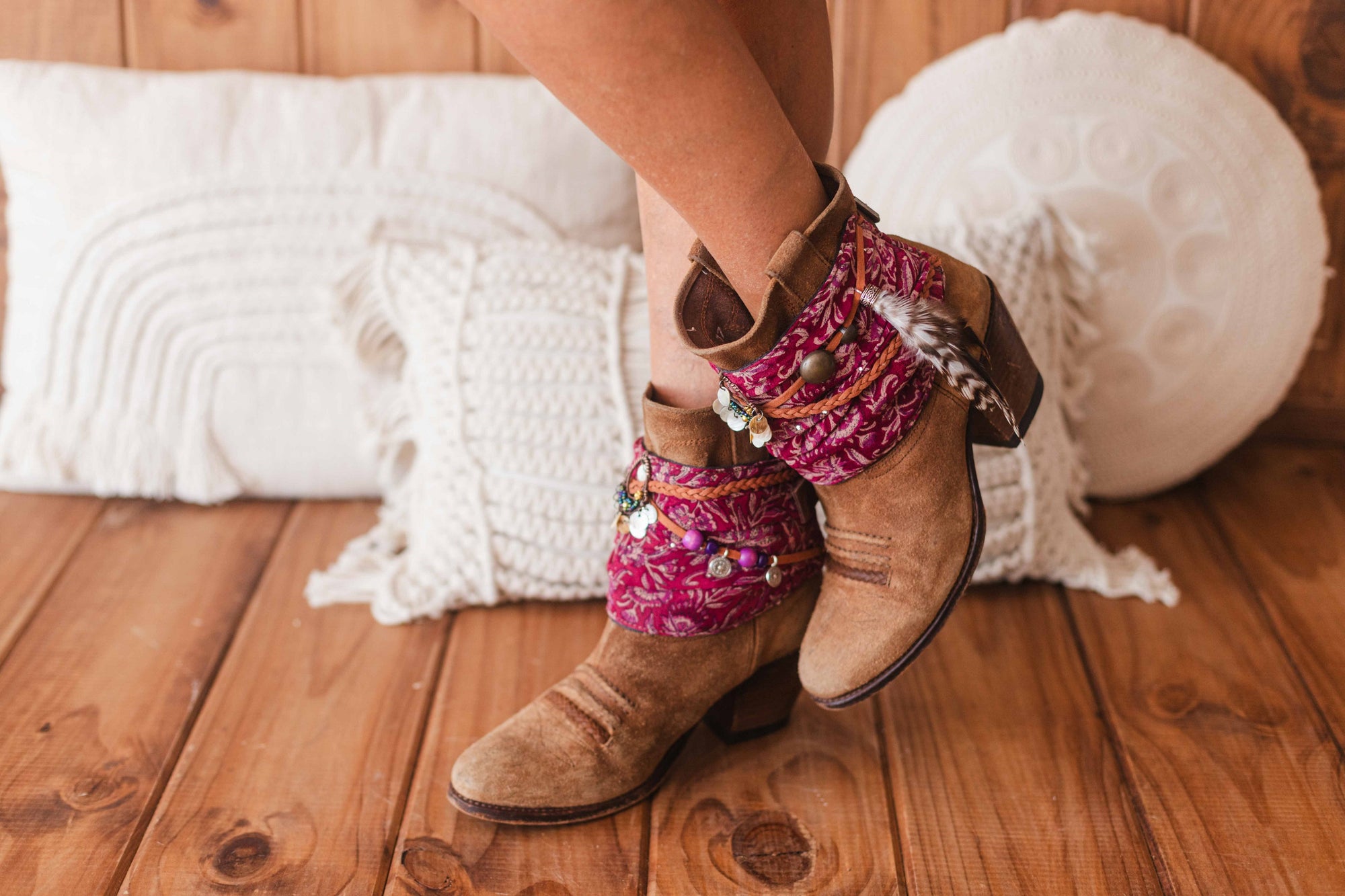 Floral Silk Scarf Perfect Boot
