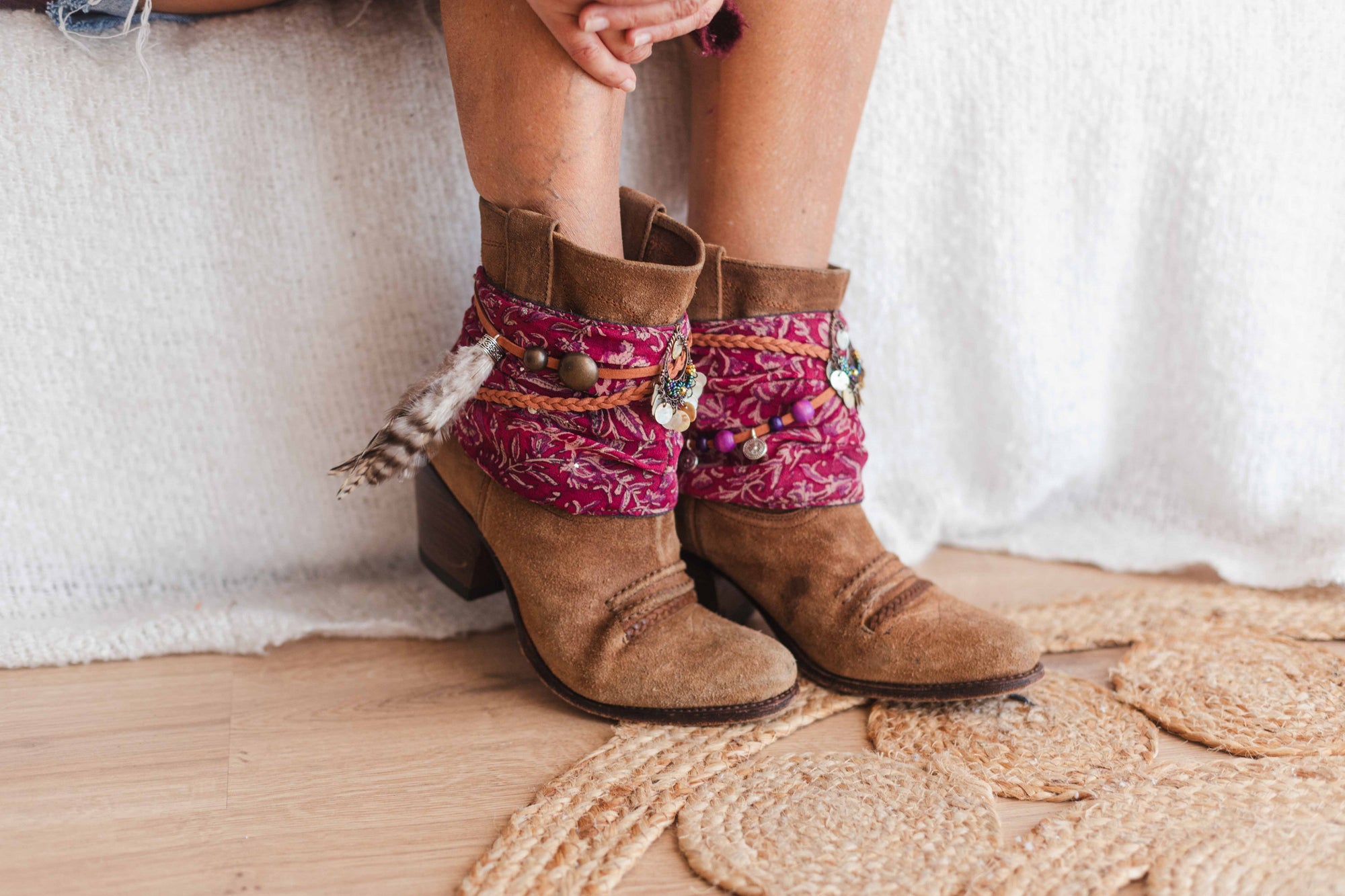 Floral Silk Scarf Perfect Boot