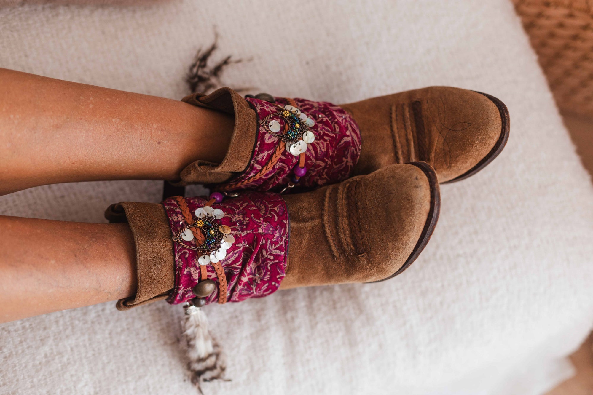 Floral Silk Scarf Perfect Boot