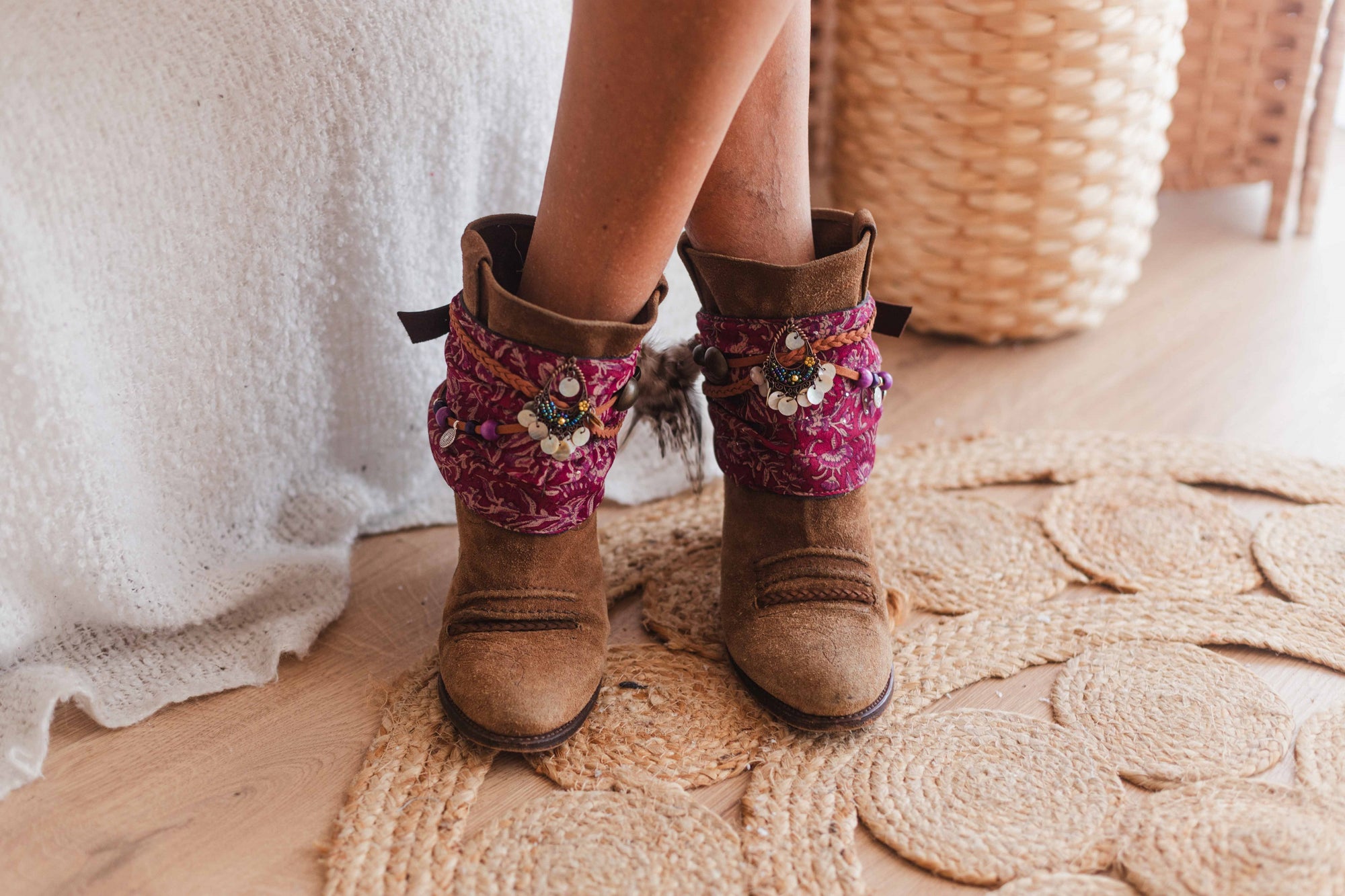 Floral Silk Scarf Perfect Boot