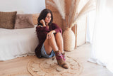 Floral Silk Scarf Perfect Boot