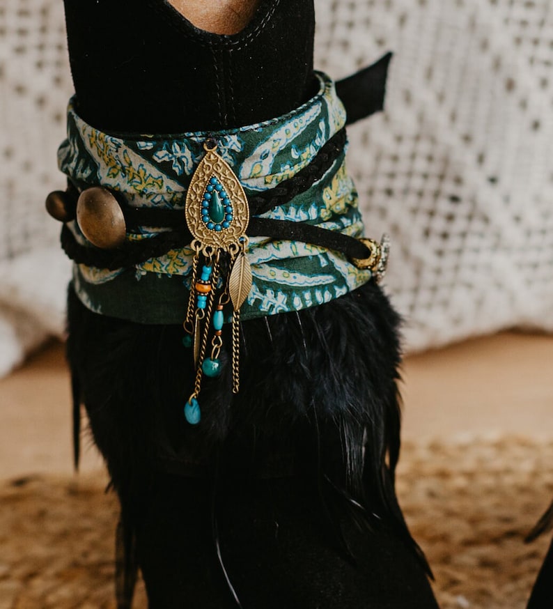 Handcrafted Ethnic Tribal Inspired Boot Covers Cuffs