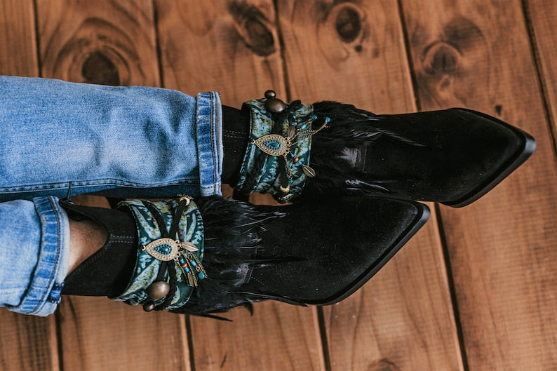 Handcrafted Ethnic Tribal Inspired Boot Covers Cuffs