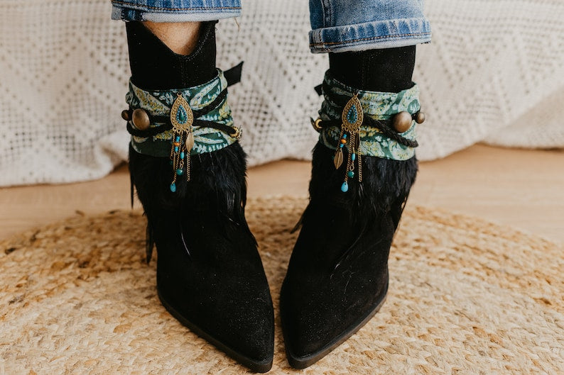 Handcrafted Ethnic Tribal Inspired Boot Covers Cuffs