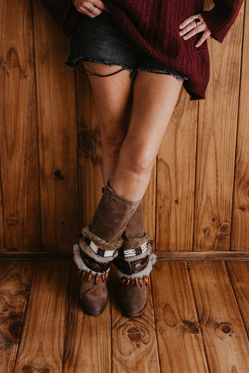 Handmade Leather Boot Cuffs Covers