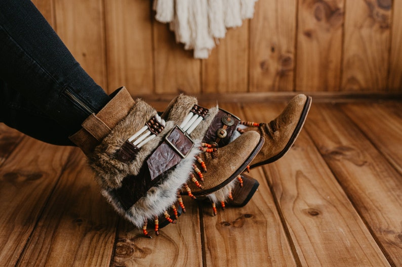 Handmade Leather Boot Cuffs Covers