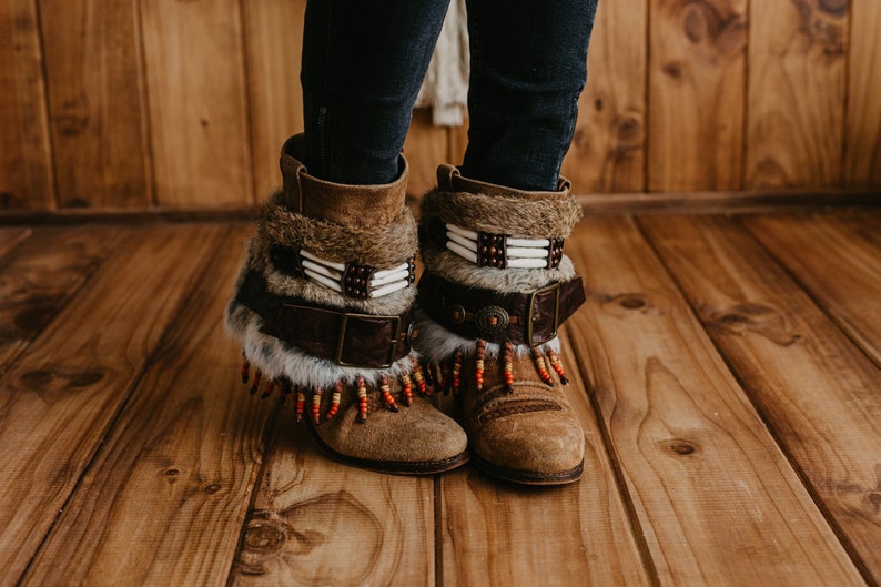 Handmade Leather Boot Cuffs Covers