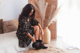 Leather Fur Western Fringe Boots