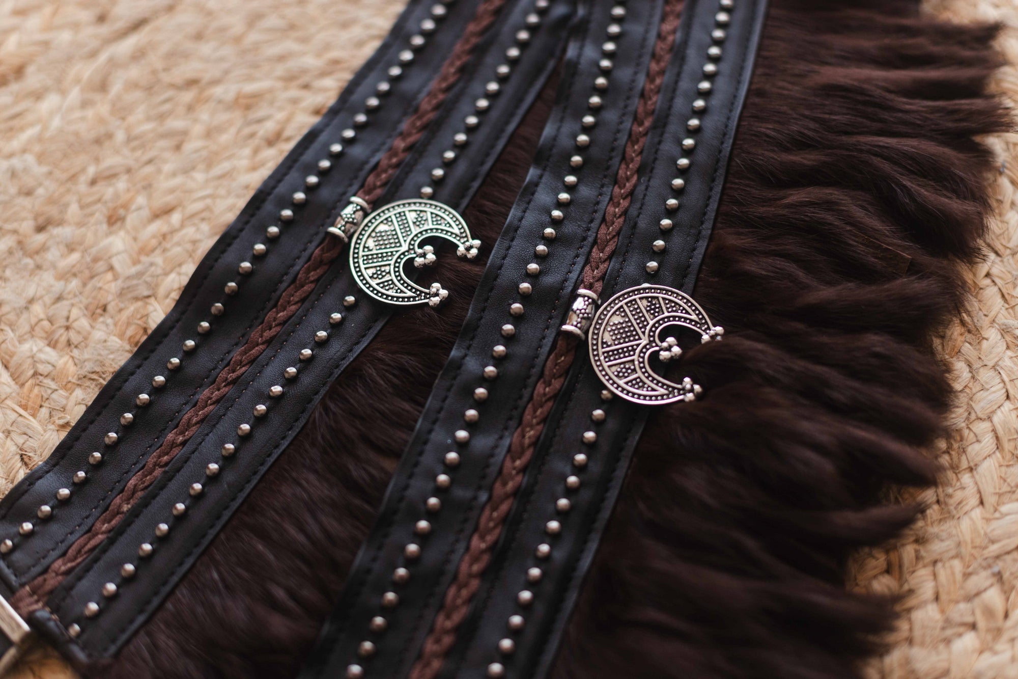 Leather Fur Western Fringe Boots