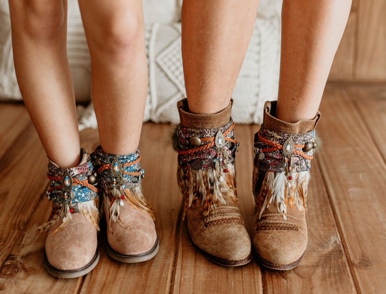 Matching Mother Daughter Western Cowgirl Boot Cuff Set