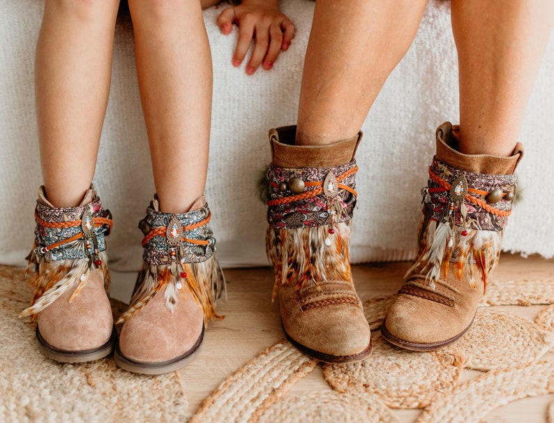 Matching Mother Daughter Western Cowgirl Boot Cuff Set