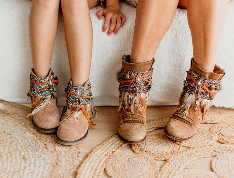Matching Mother Daughter Western Cowgirl Boot Cuff Set