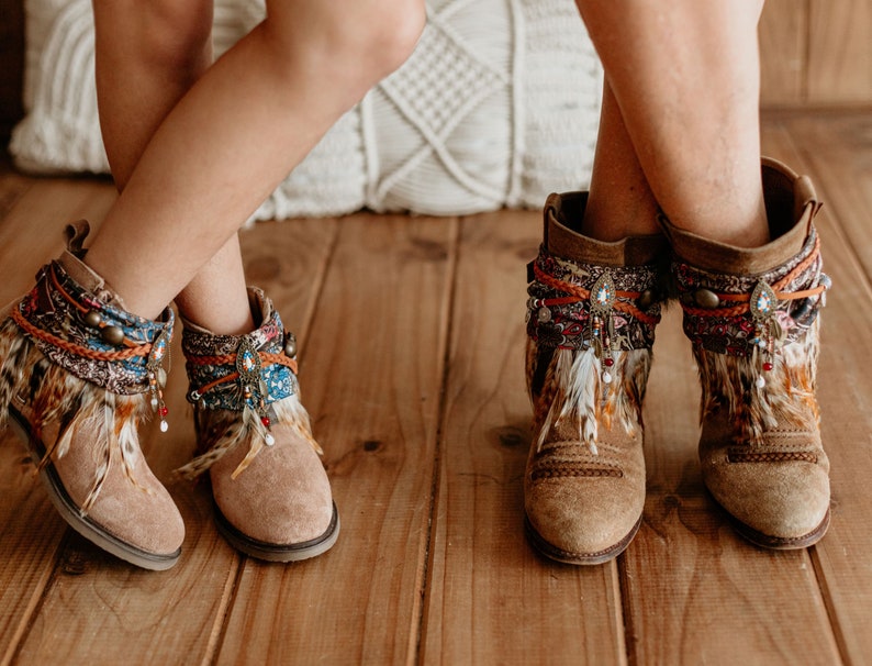 Matching Mother Daughter Western Cowgirl Boot Cuff Set