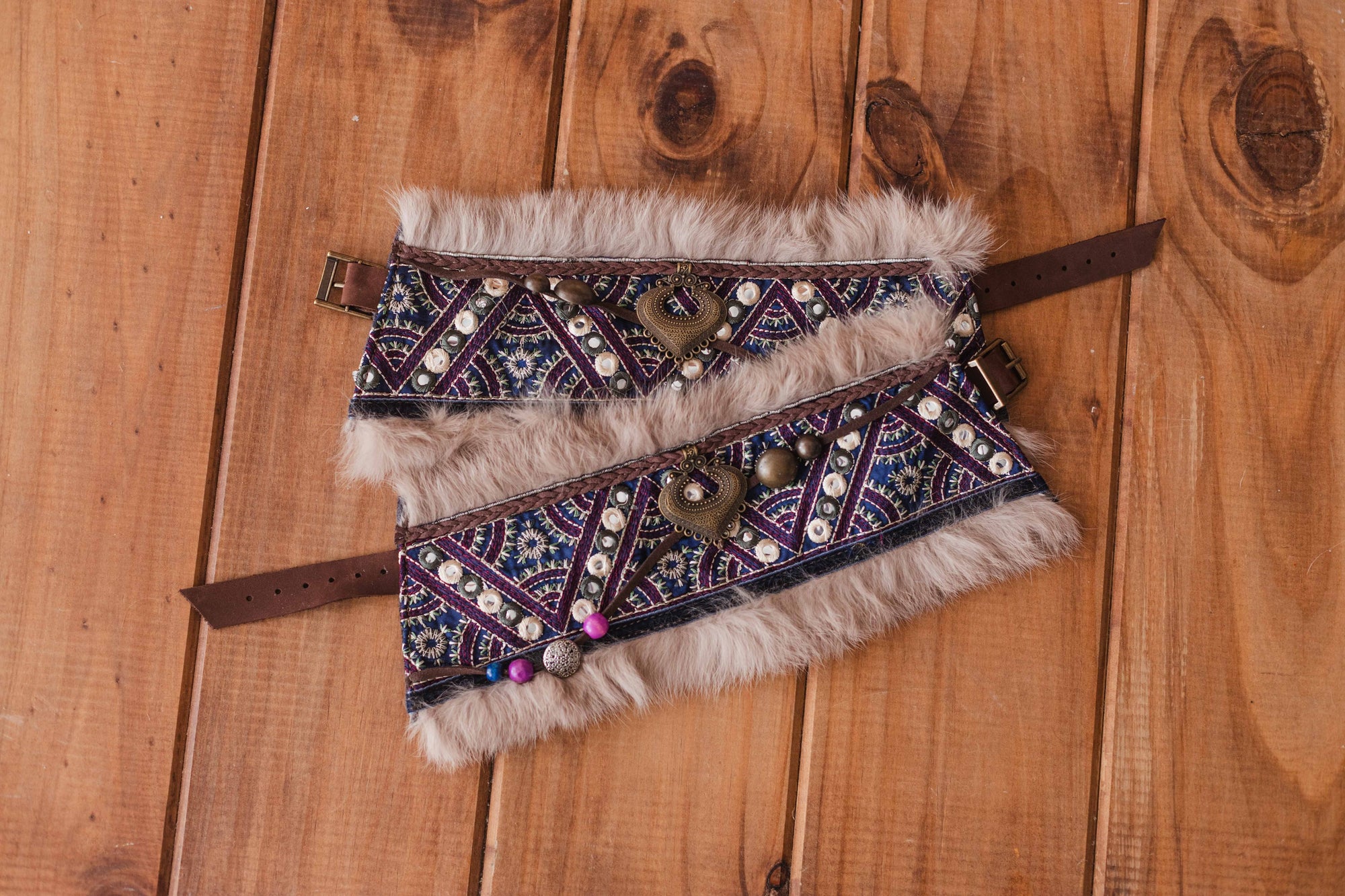 Mirror Accent & Fur Trim Western Boot