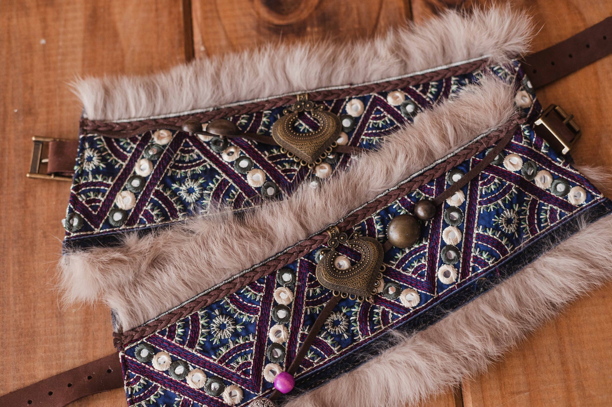 Mirror Accent & Fur Trim Western Boot