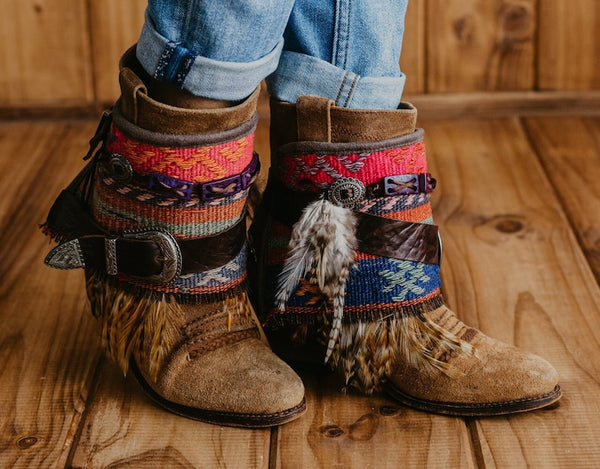 Native American Tribal Ankle Boot Cuffs