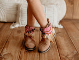 Pink Vibrant Tribal Design Girl Child Boot Covers