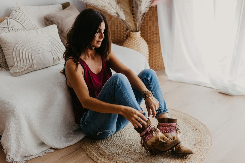 Pink Western Cowgirl Boot Cuffs