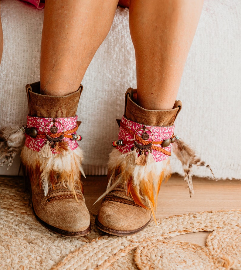 Pink Western Cowgirl Boot Cuffs
