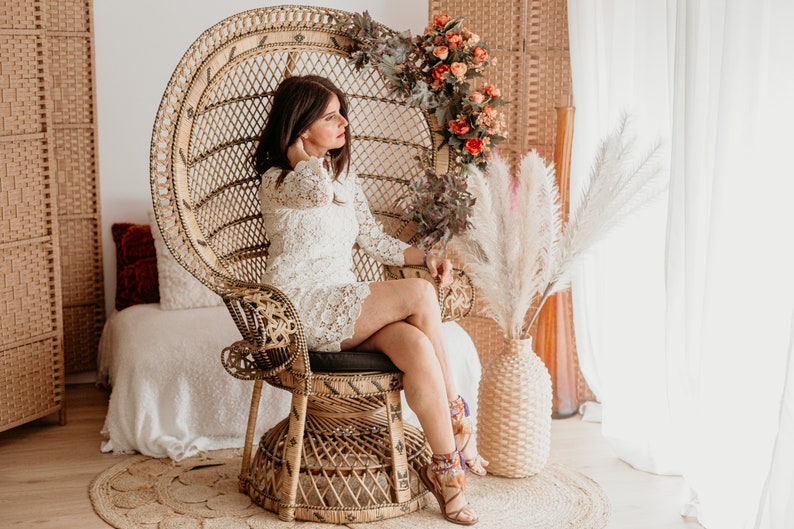 Stunning Purple and Orange Feather Fringe Sandal Ankle Ties