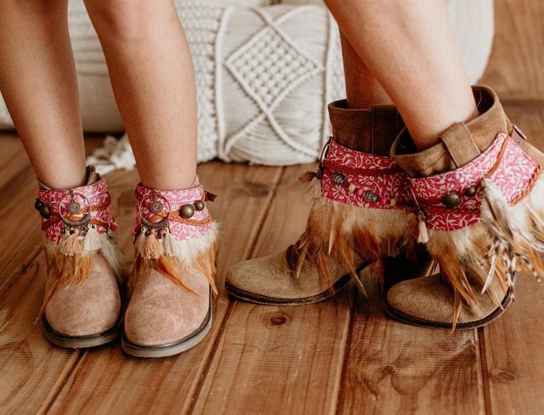 Tribal Boot Covers Matching Set for Mother Daughter
